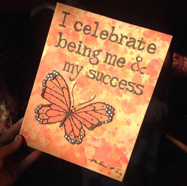 A beautiful hand-painted birthday gift from Melanie.
