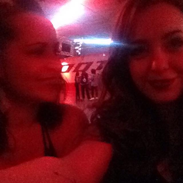 Retro nights. Retro lights. Me and my roller girl.