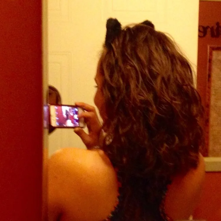 My hair has NEVER looked like this before. No products at all.