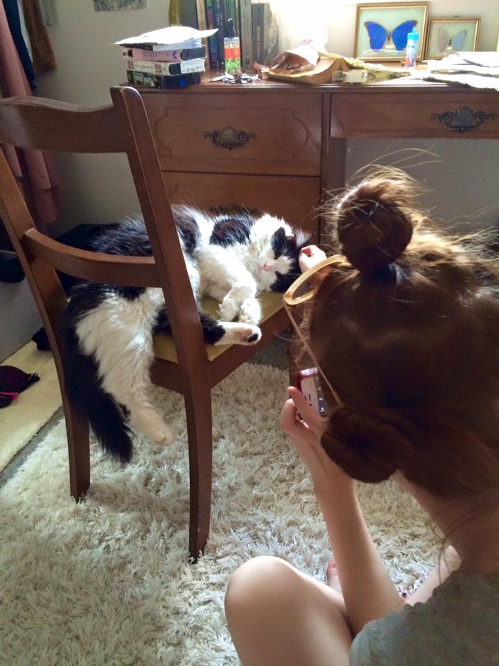 My girl taking a picture of her girl