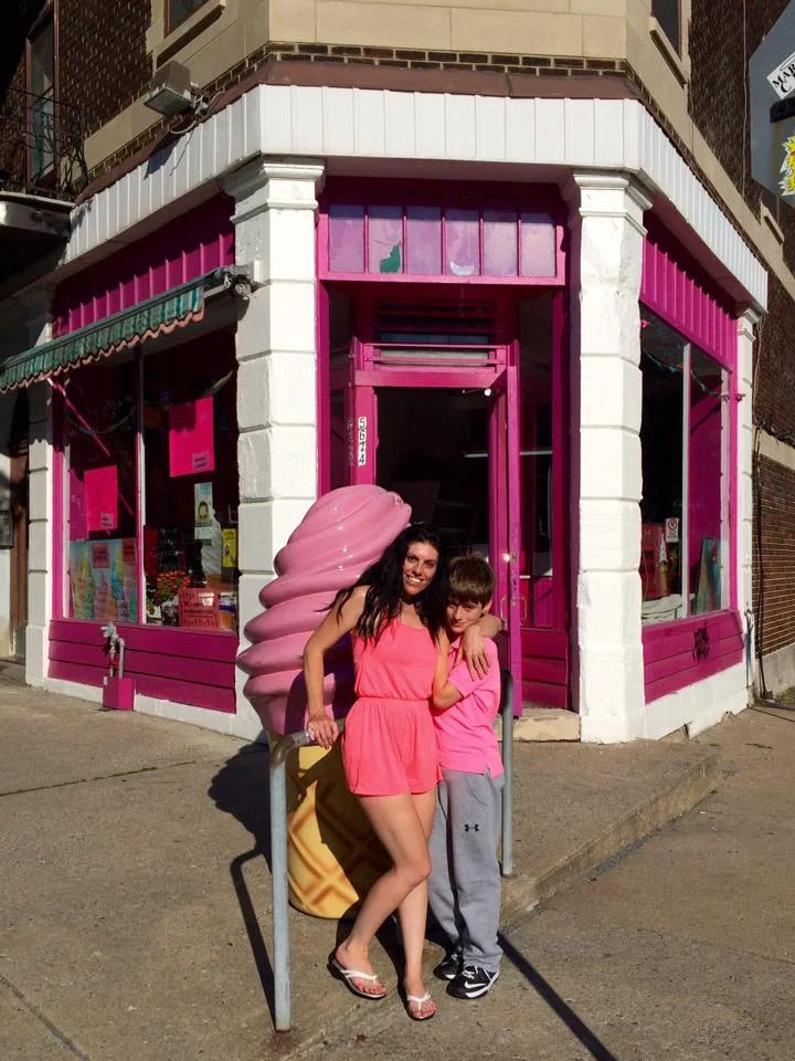 Montreal with my pink crew - Sheena & Noah