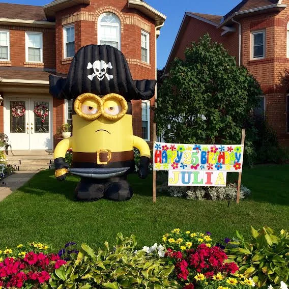 A birthday celebration up the street :)