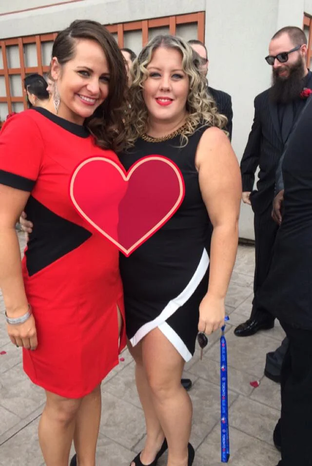 With Jocelyn, aka my impromptu date for Carmen's wedding that I happened to meet as we both walked in looking for the party. Meant to be!