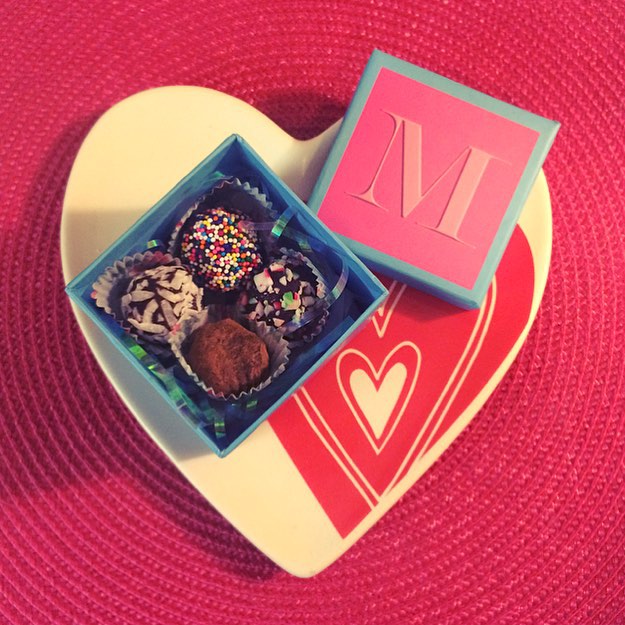 Homemade truffles from my love, Valerie xo