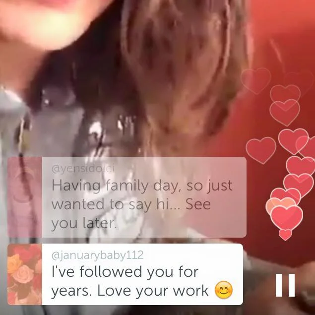 Some love from a Periscope/Mandyland follower. Heart burst.