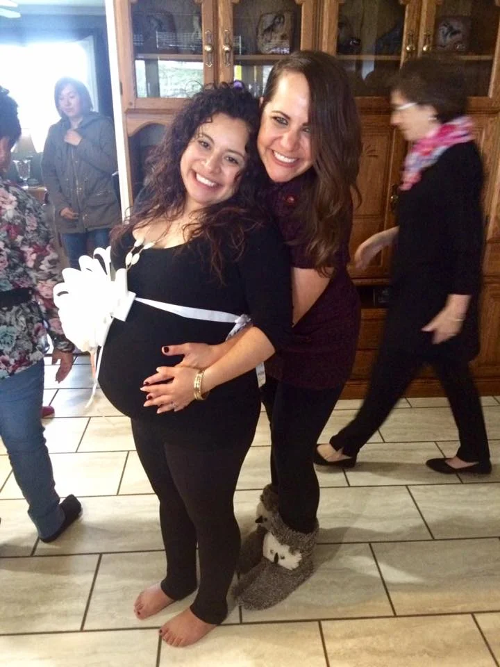 A week before Carmen had her little girl!