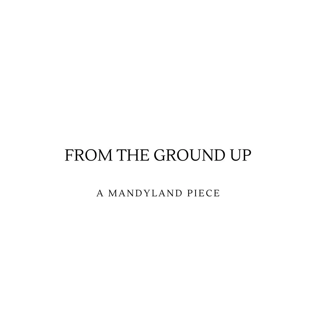 From The Ground Up (An Essay)