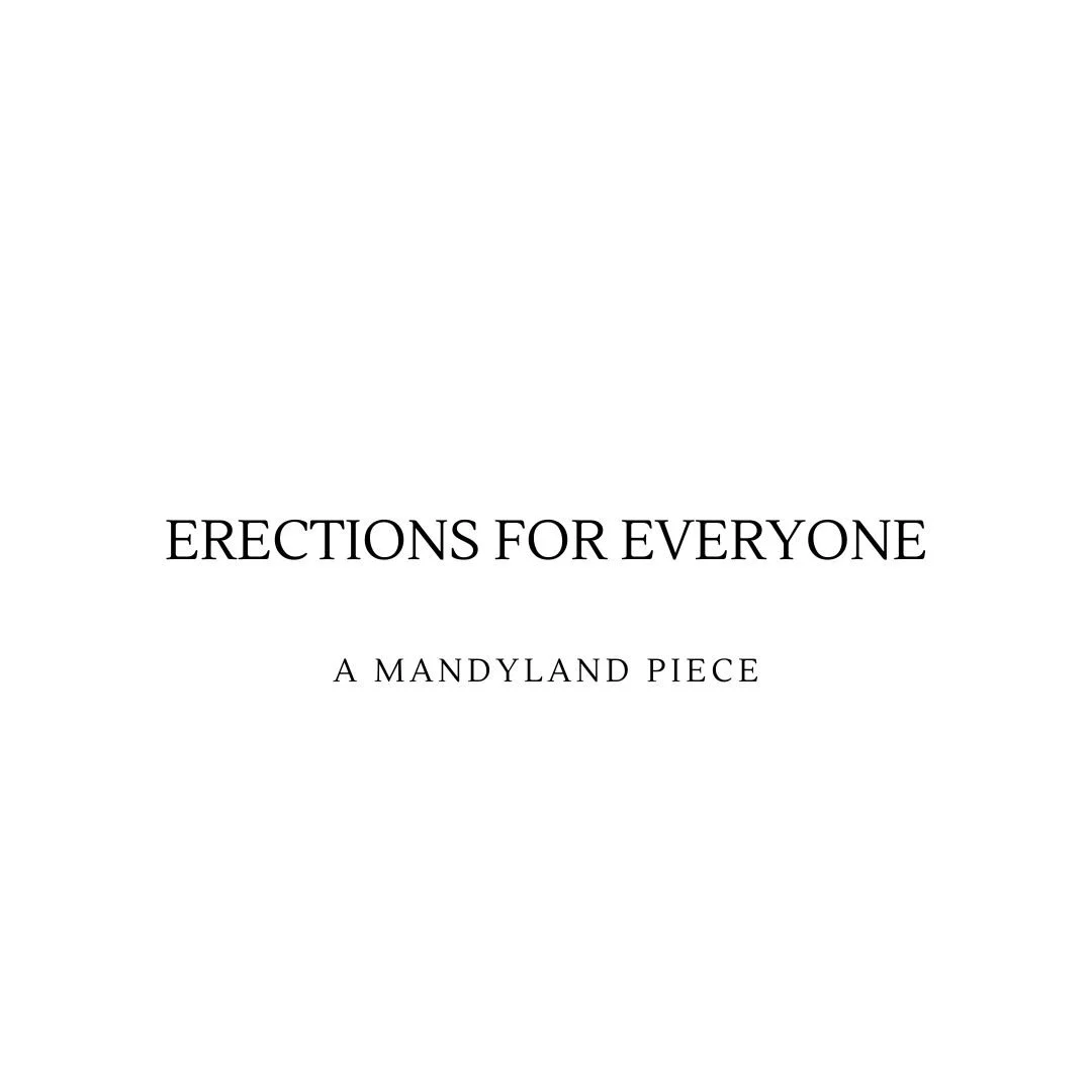 Erections For Everyone (An Essay)