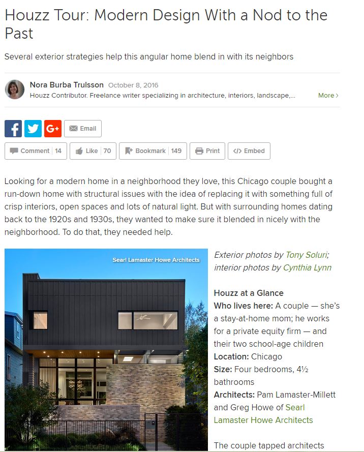 EASTWOOD RESIDENCE FEATURED ON HOUZZ Houzz Tour : Modern Design With a Nod to the Past.