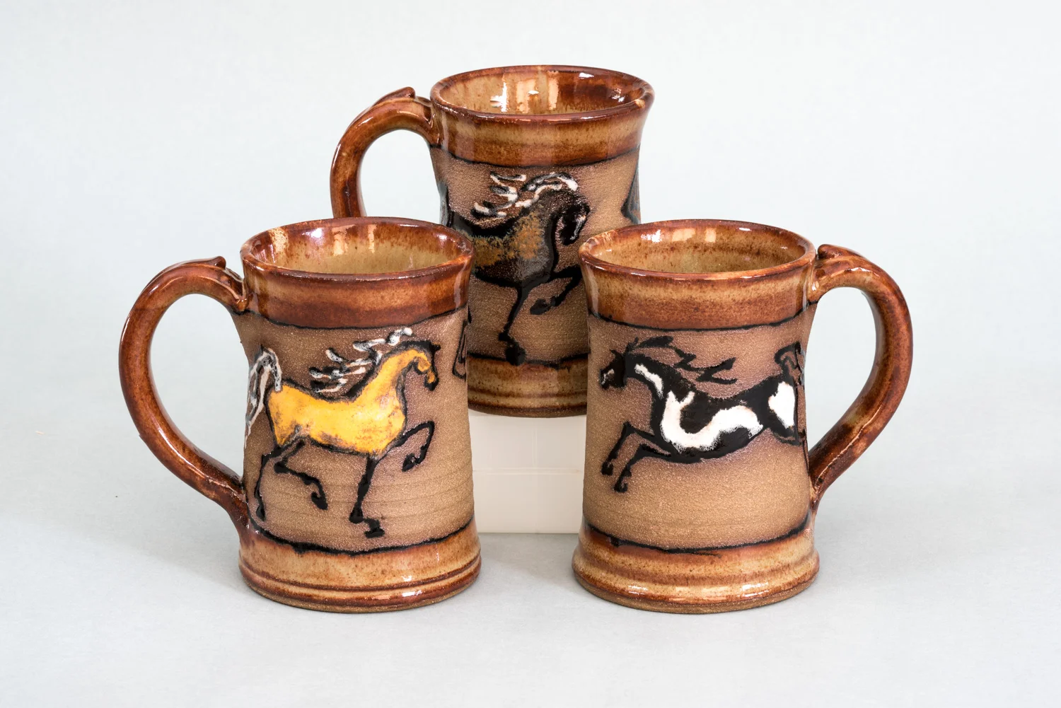Black Horse Pottery Mugs