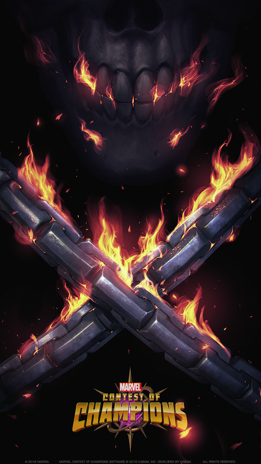 Skull Chain and Fire