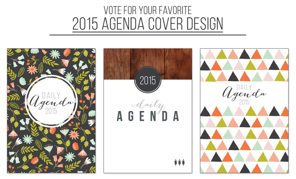 schrijven Bek vergeven 2015 Daily Agenda // Vote for Your Favorite Cover Design! — JITNEYS
