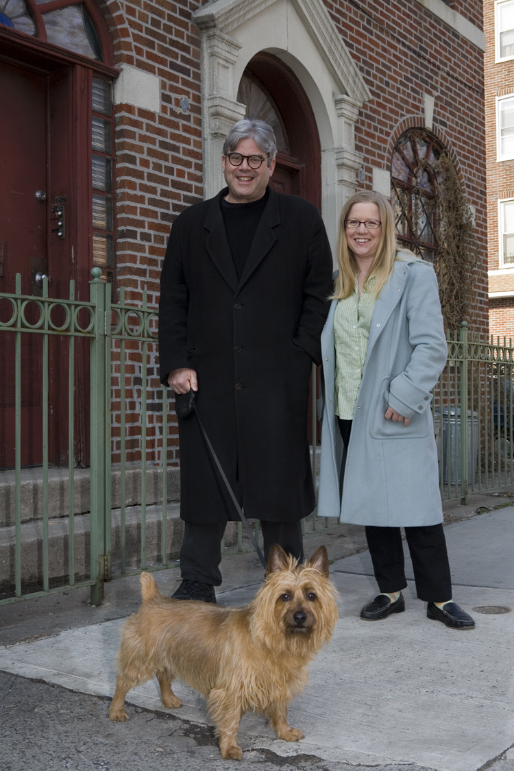 Mark, Megan with inspirational pup Ruby.