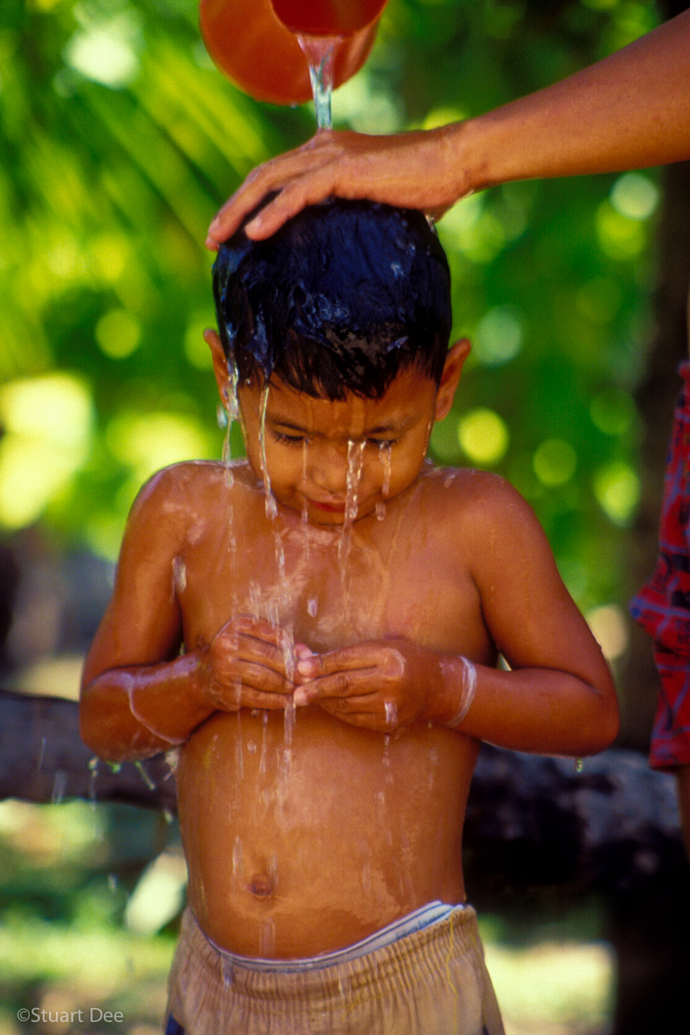 Boy Getting Bathed, Panglao Island, Bohol, Philippines