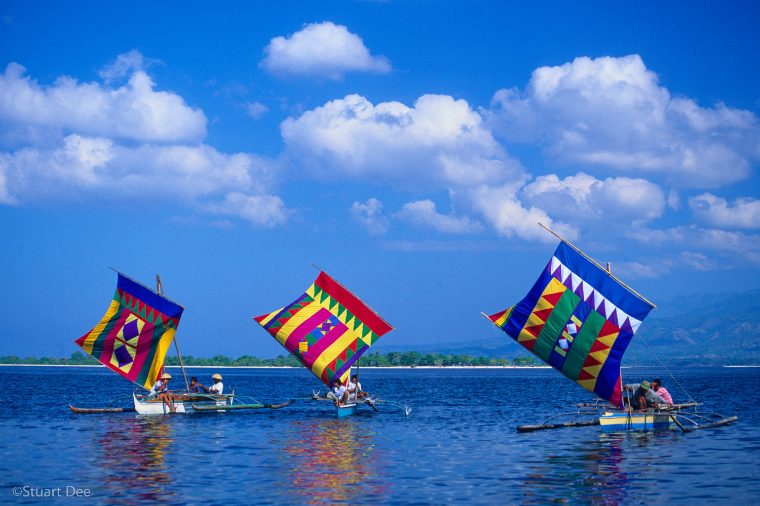  Vintas with colorful sails, Zamboanga, Mindanao, Philippines  The colorful vinta sail is a symbol of the Philippines. 