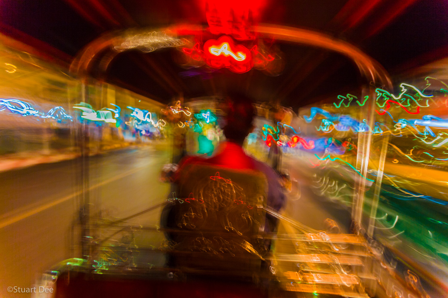 Tuk-tuk ride at night, Bangkok, Thailand 