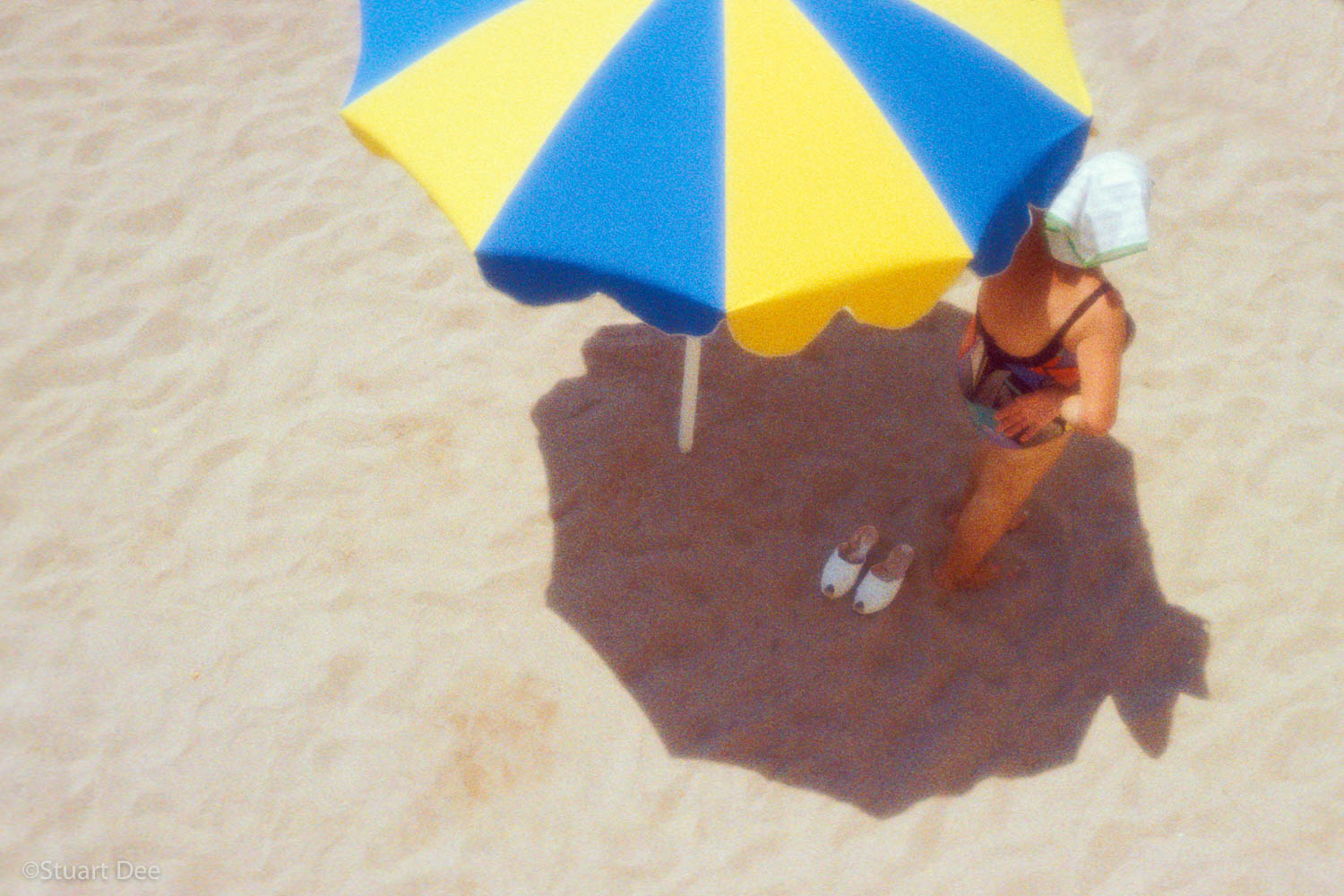  Woman Under Umbrella, Beach, Impressionistic, Cote D’azur, Cannes, France 