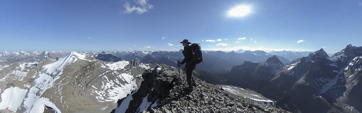On the summit of South Totem Peak, Banff National Park, Alberta