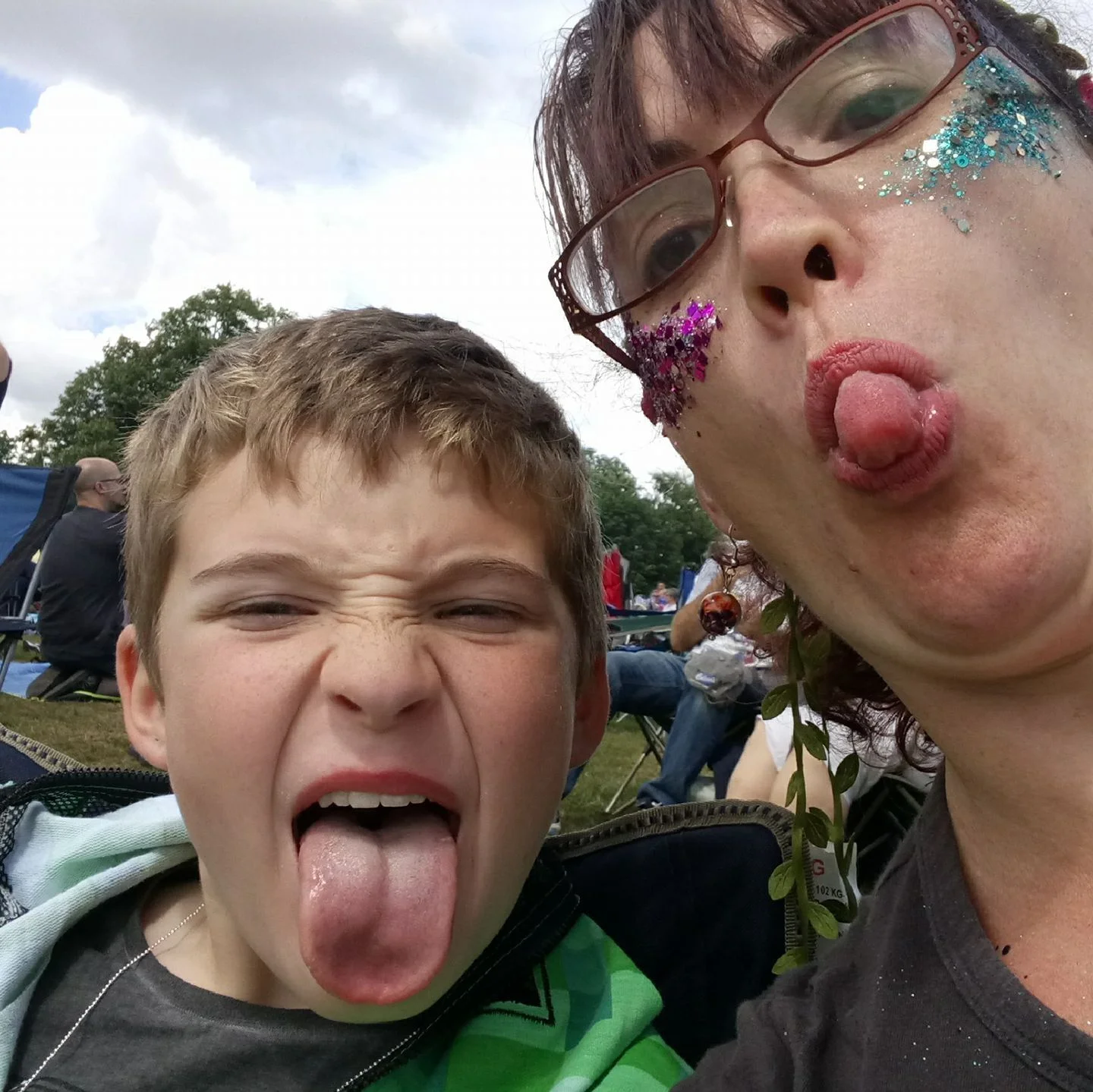Getting her sparkle on at Splendour
