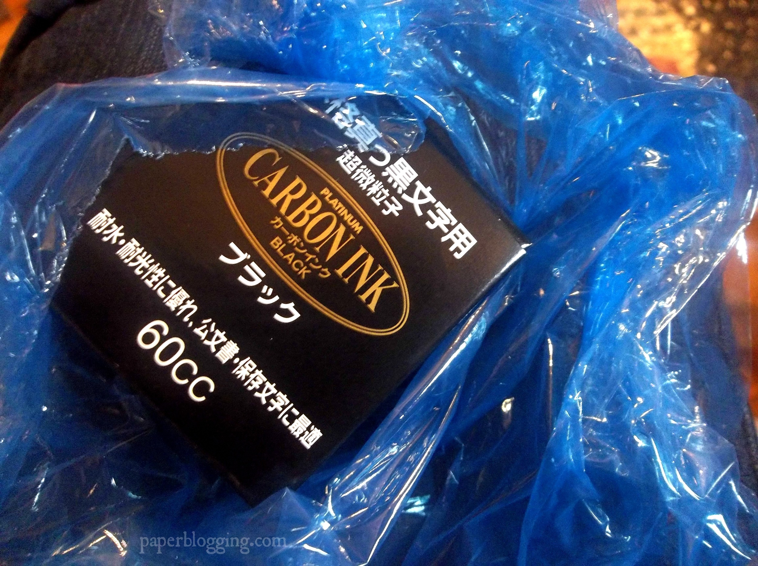 Platinum Carbon Ink. Quick drying, very black and very waterproof. An excellent sidekick to watercolor.