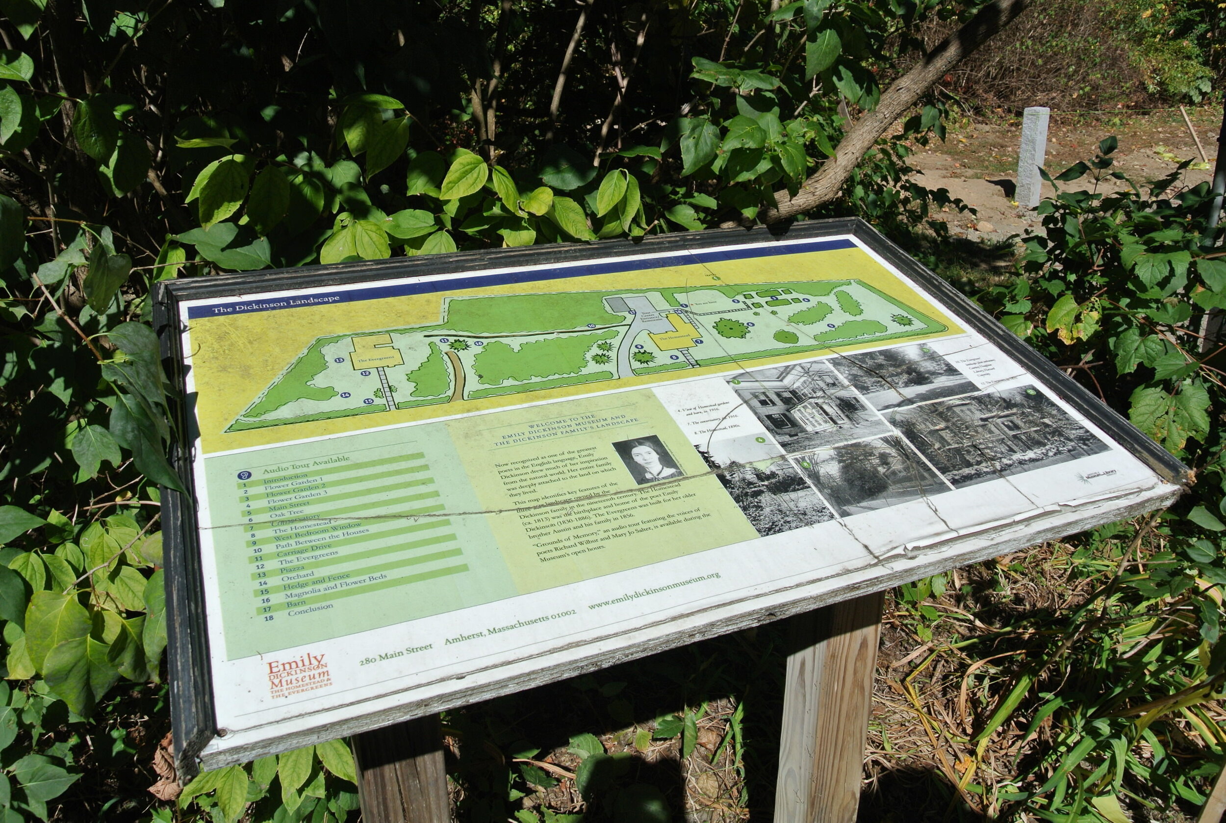 The on-site garden tour map