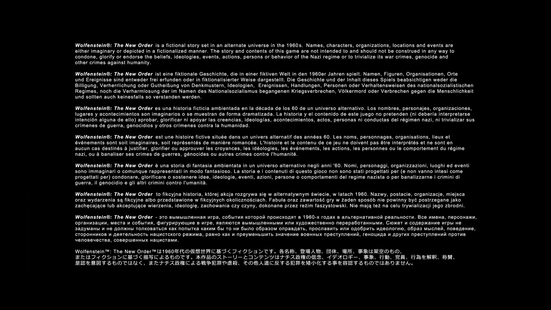 Wolfenstein: The New Order - All Enigma Codes at a glance