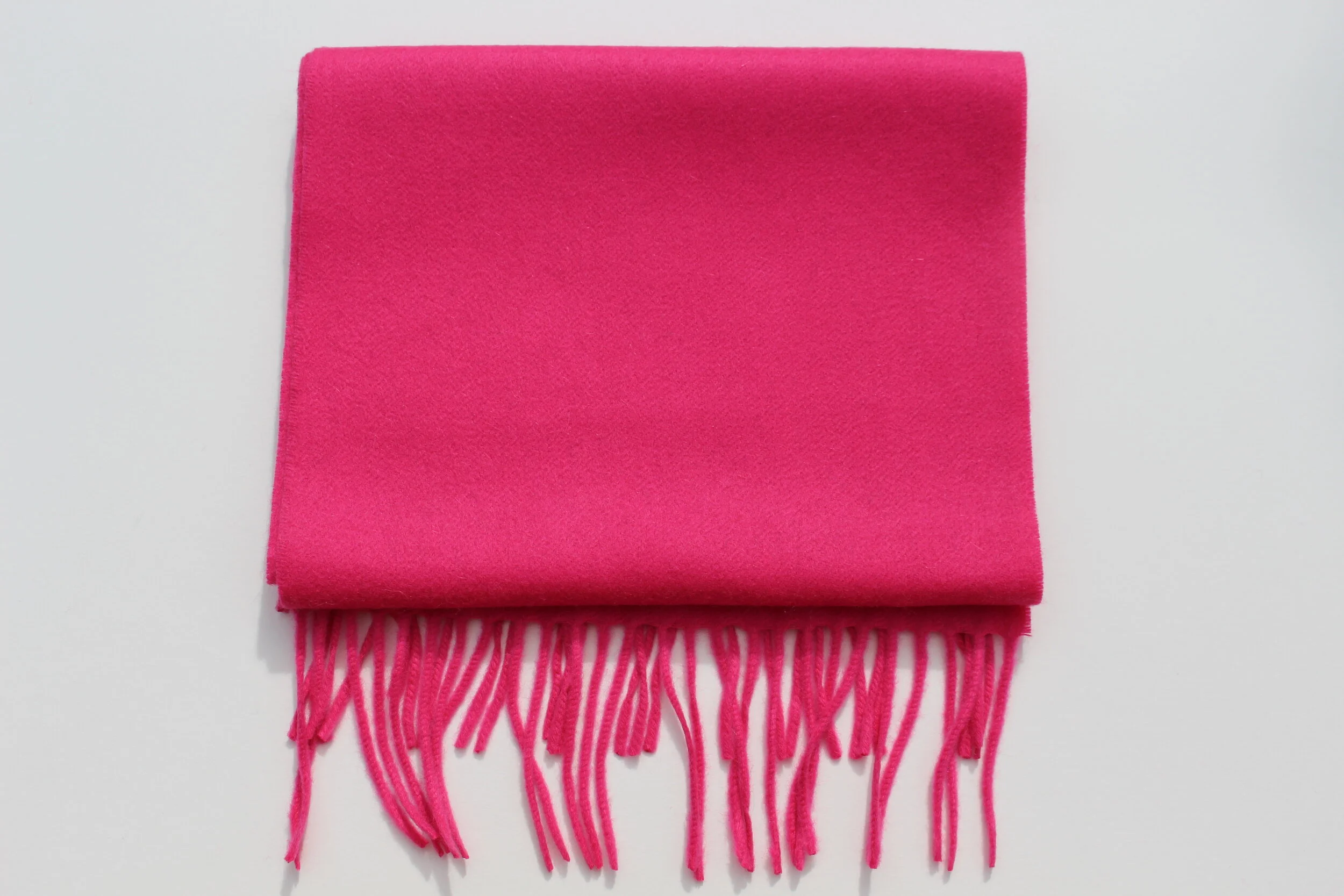 100% Cashmere Fuschia Pink Scarf
