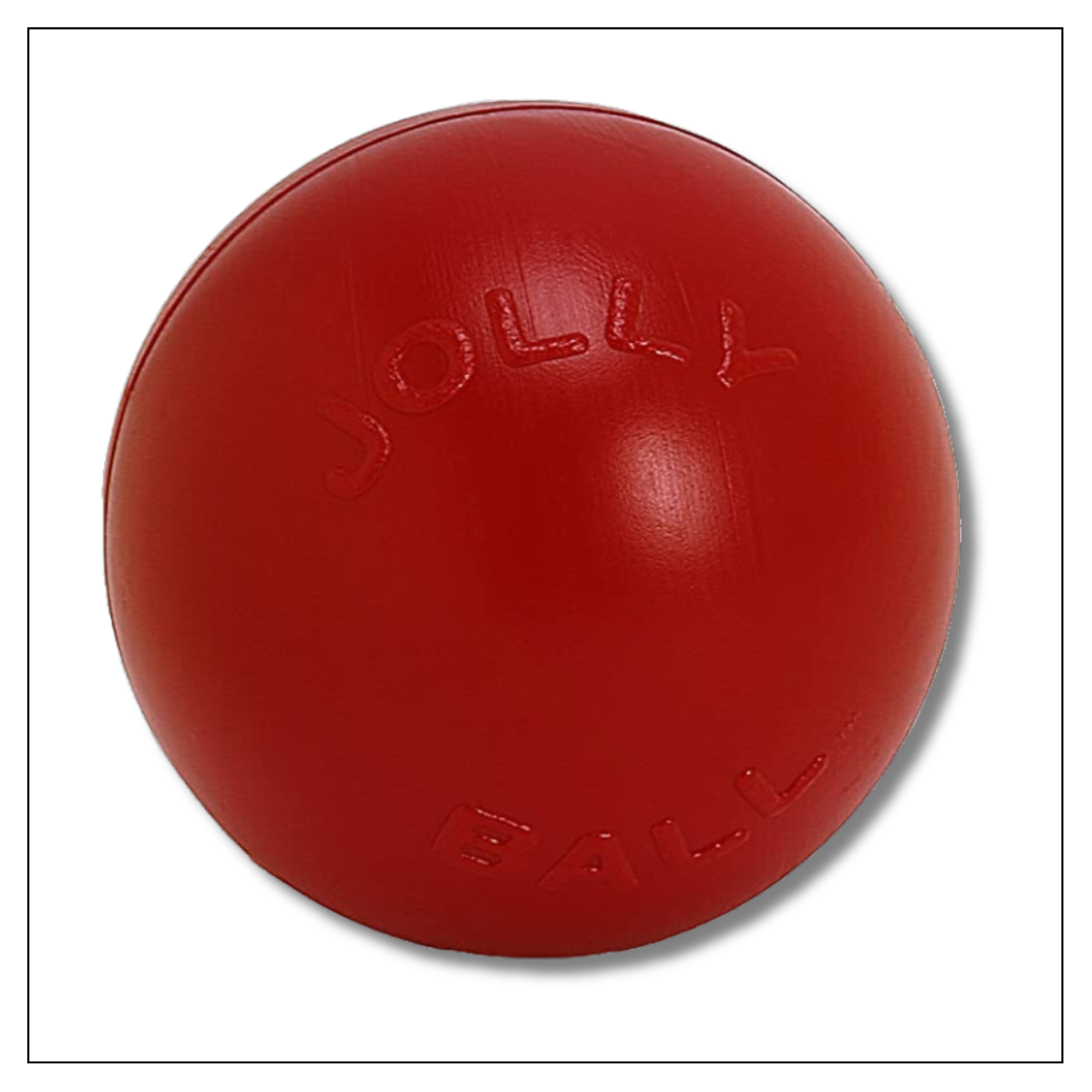Jolly Pets Push-n-Play Ball Dog Toy, 10 Inches/Large, Red