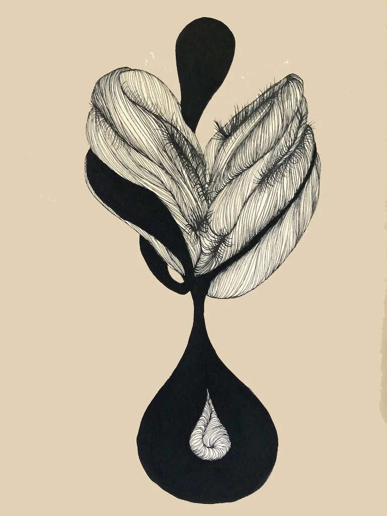 Toned paper drawing_5_hairy drip_altered.jpg