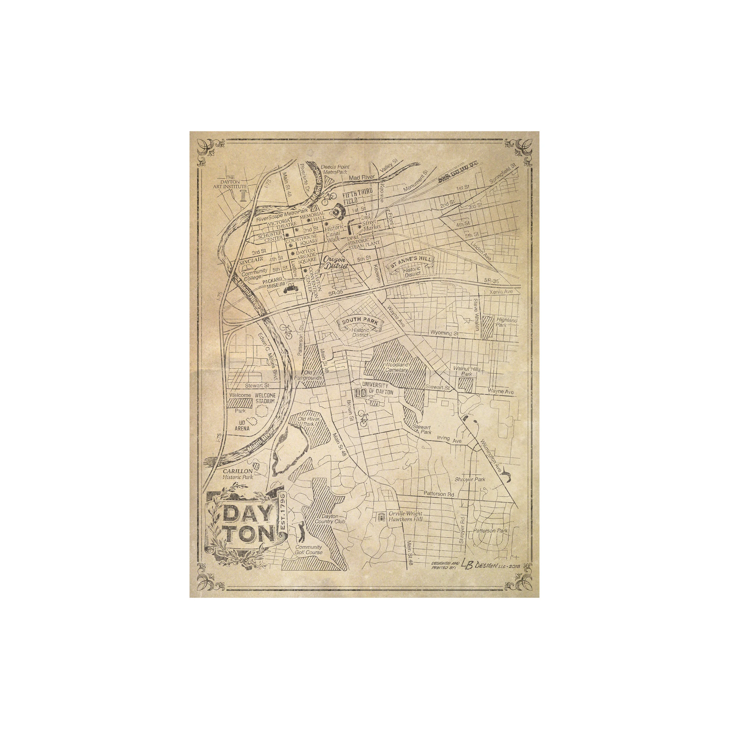 Dayton, Ohio Historic Map