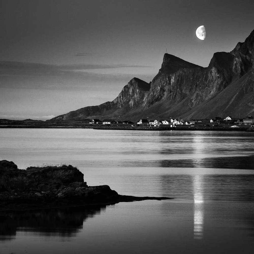 Moon over triangles, Norway 40x40 cm, Edition of 6 60x60 cm, Edition of 7 80x80 cm, Edition of 7 120x120 cm, Edition of 5