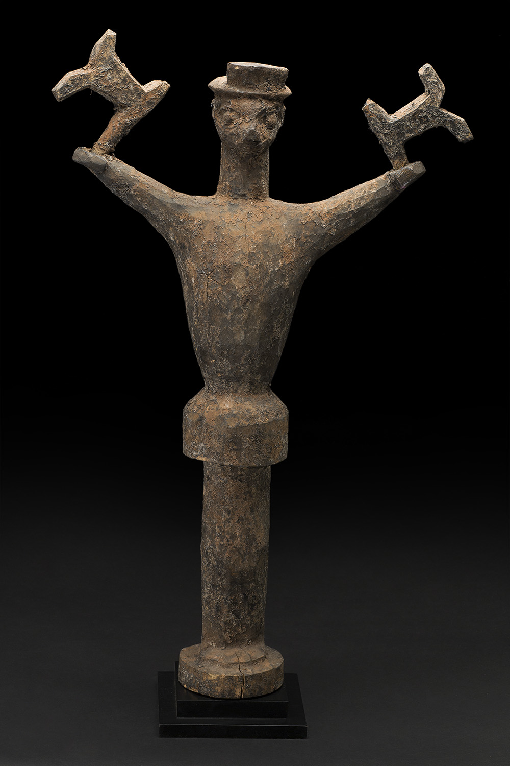   Africa    Hevioso Figure - Vodun Sculpture - Fon People - Benin  , Mid. 20th C. Wood 29.5 x 15 x 6 inches 74.9 x 38.1 x 15.2 cm Af 300 