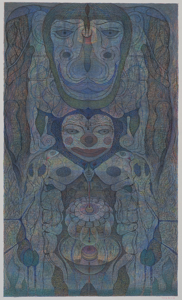   M'onma    Untitled  , 2001 Color pencil on paper 18.75 x 11.125 inches 47.6 x 28.3 cm IMo 57 