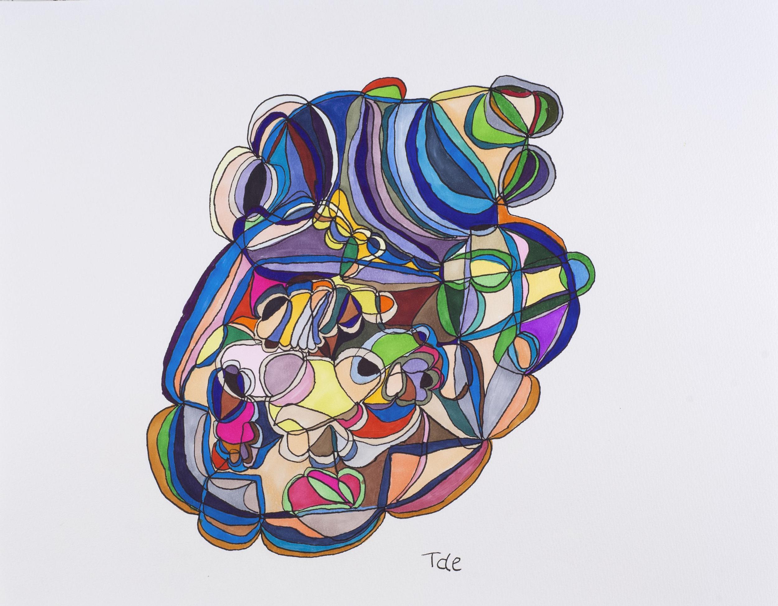   Tae Takubo    Untitled  , 2012 Marker on paper 12.4 x 16.02 inches 31.5 x 40.7 cm TTk 8 