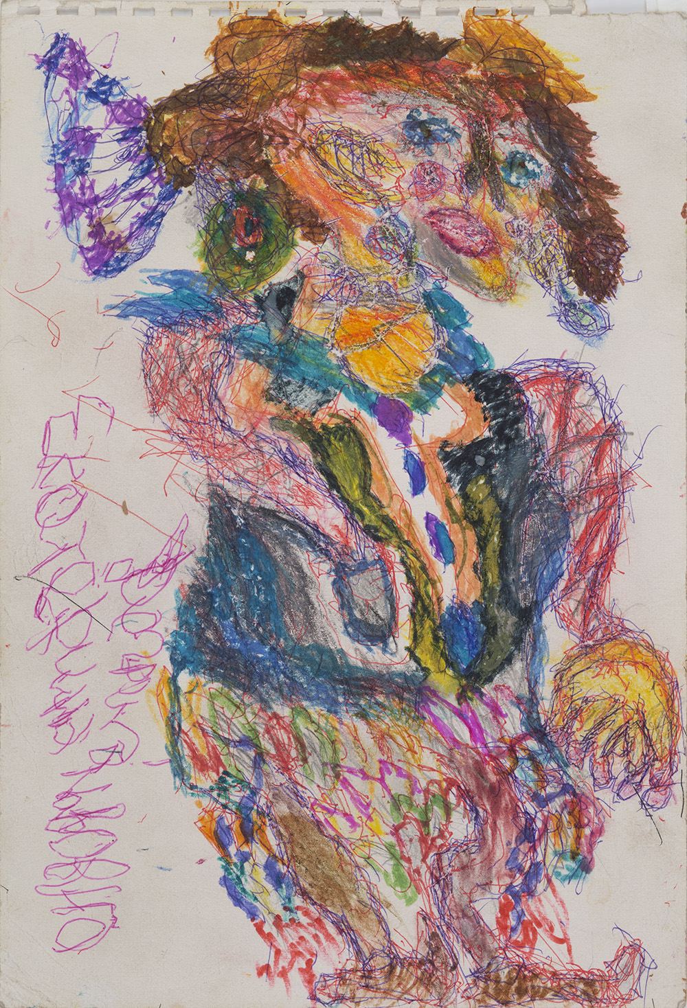   Ilya Natarevich    Untitled  , 2015 Ink, graphite, crayon on paper 15 x 10.25 inches 38.1 x 26 cm INa 10 
