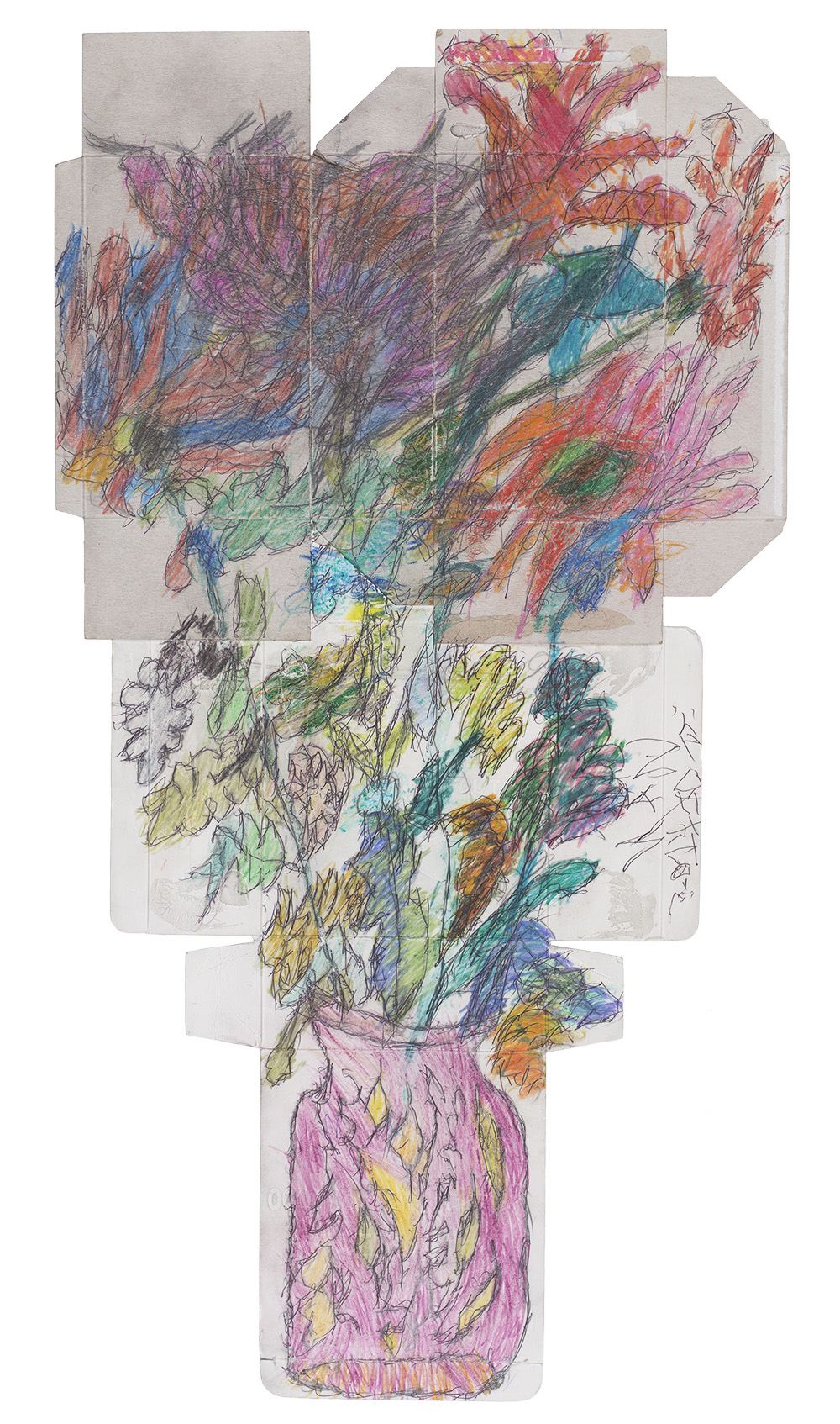   Ilya Natarevich    Untitled  , 2015 Ink, crayon, graphite on cardboard 28.25 x 15 inches 71.8 x 38.1 cm INa 12 