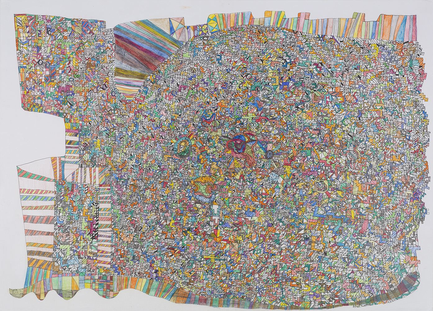   Paul Kai Schröder    Untitled  , 2014 Crayon and ink on paper 19.5 x 27.5 inches 49.5 x 69.9 cm PKS 1 