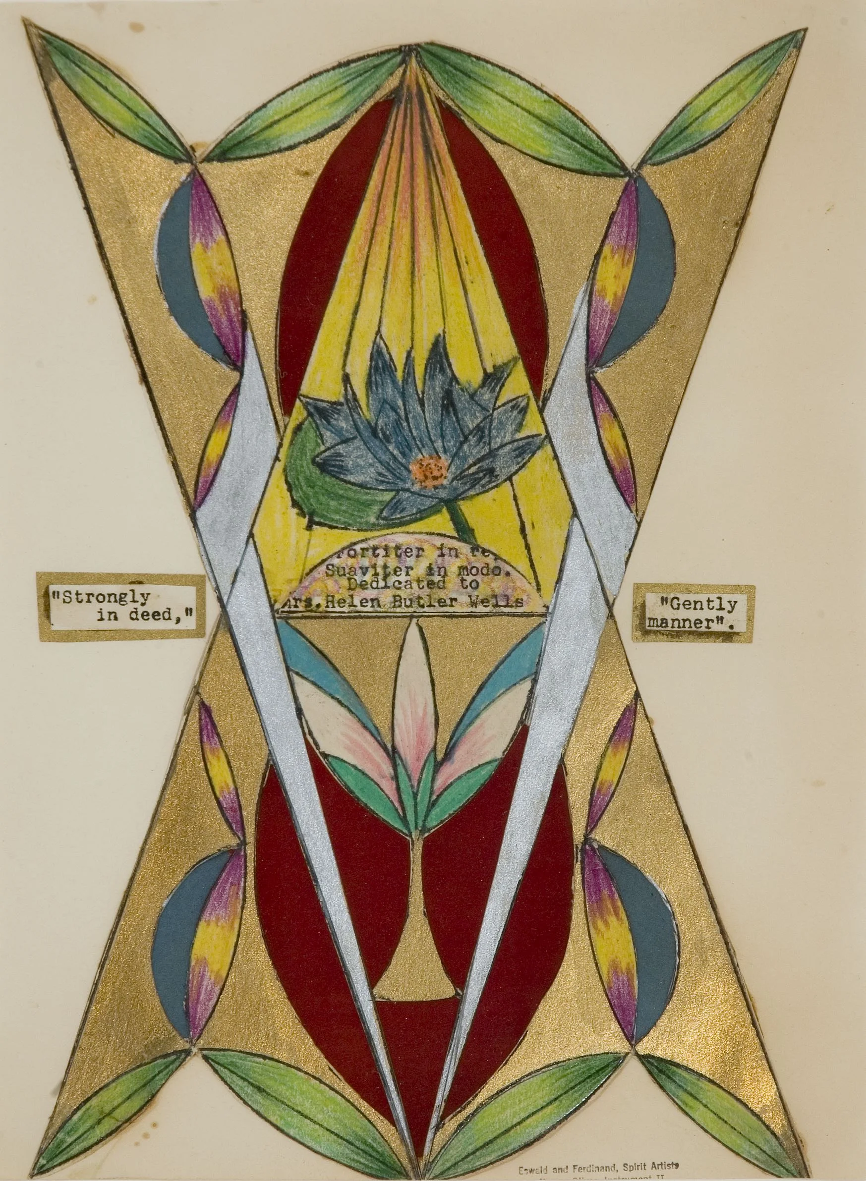 Norma Oliver Strongly in Deed , 1947 Mixed media, collage/paper 10.5 x 8 inches 26.7 x 20.3 cm OL 14