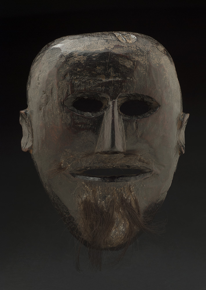  Masks    Nepal  , 19th C. Wood, hair 10 x 8 x 4 inches 25.4 x 20.3 x 10.2 cm M 162s 