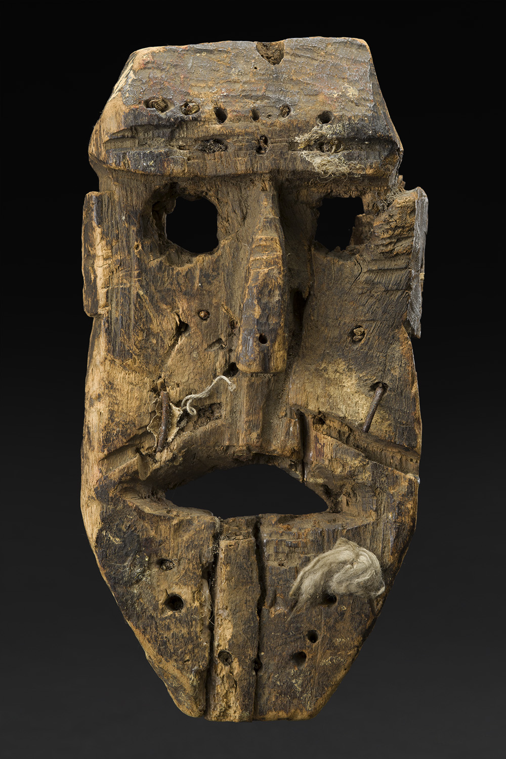  Masks    Nepal  , Late 19th or early 20th C. Wood 10 x 5.5 x 3 inches 25.4 x 14 x 7.6 cm M 222s 