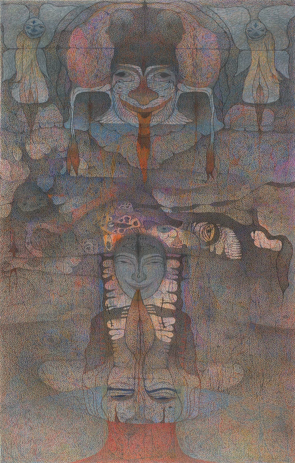 M'onma Untitled, 2004 Colored pencil on paper 27.56 x 17.6 inches 70 x 44.7 cm IMo 63