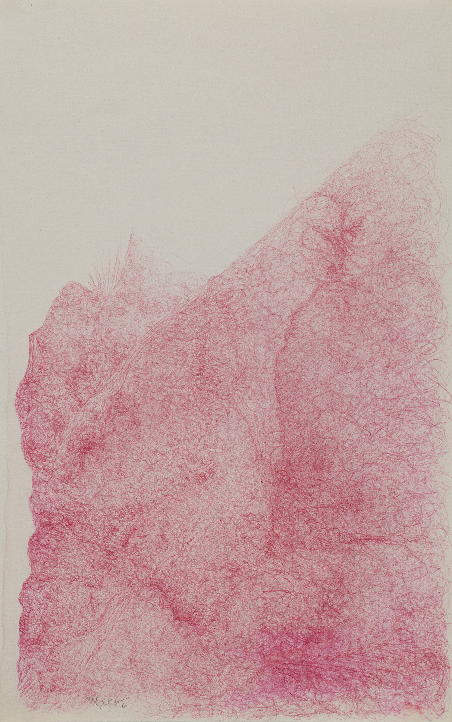   Ghasem Ahmadi     Untitled  , n.d.  Ink on paper  11 x 6.8 inches  27.9 x 17.3 cm  GAh 11 