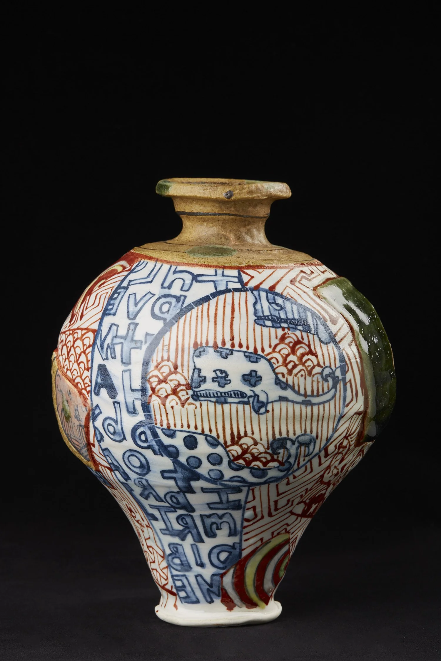 Rare Aaron Scythe Early Shino Plate 花器 AARON SCYTHE — CAVIN 