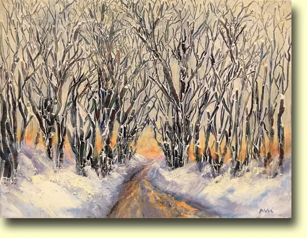 Frozen Winter Forest in Snow