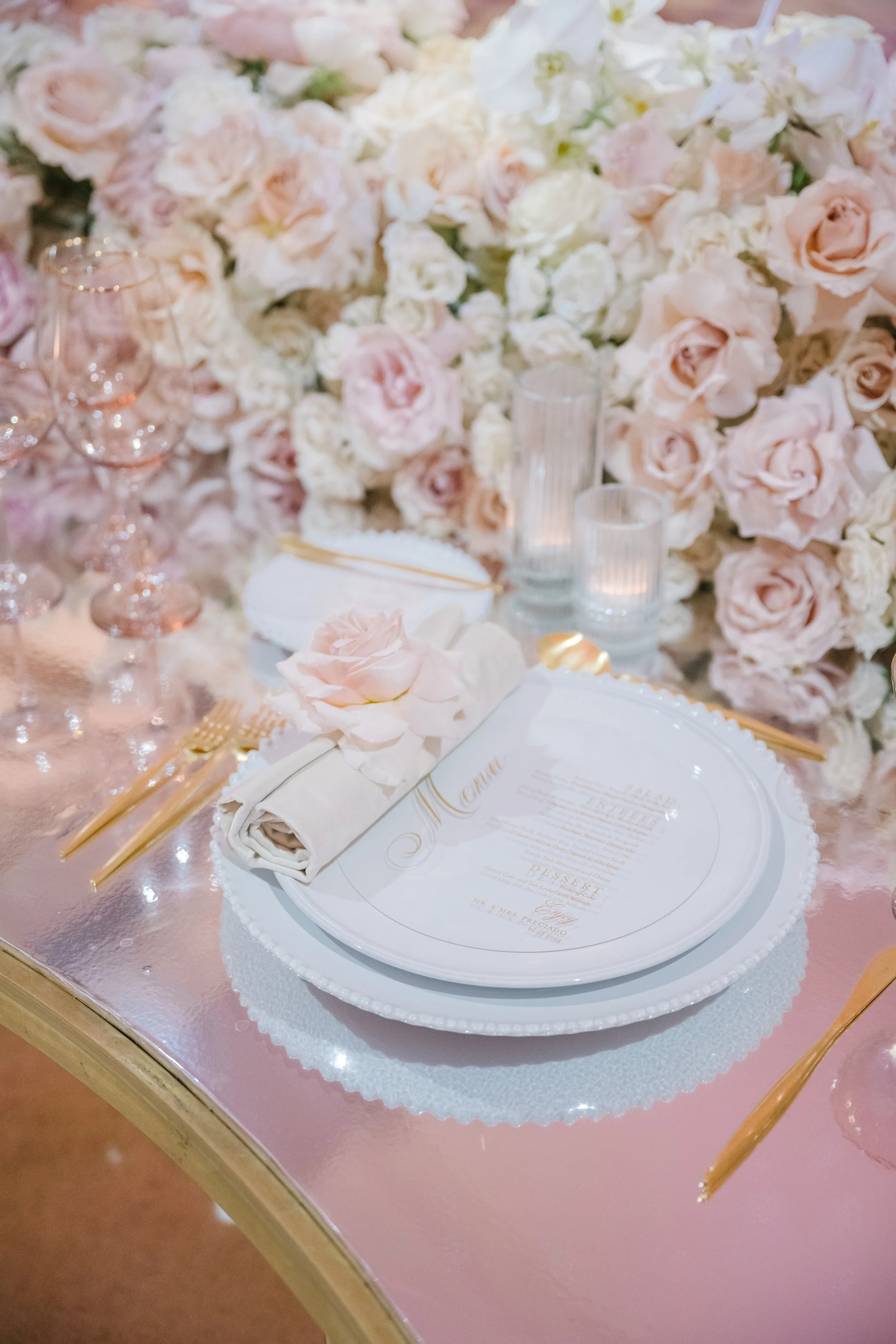 Menu for Bridal Shower