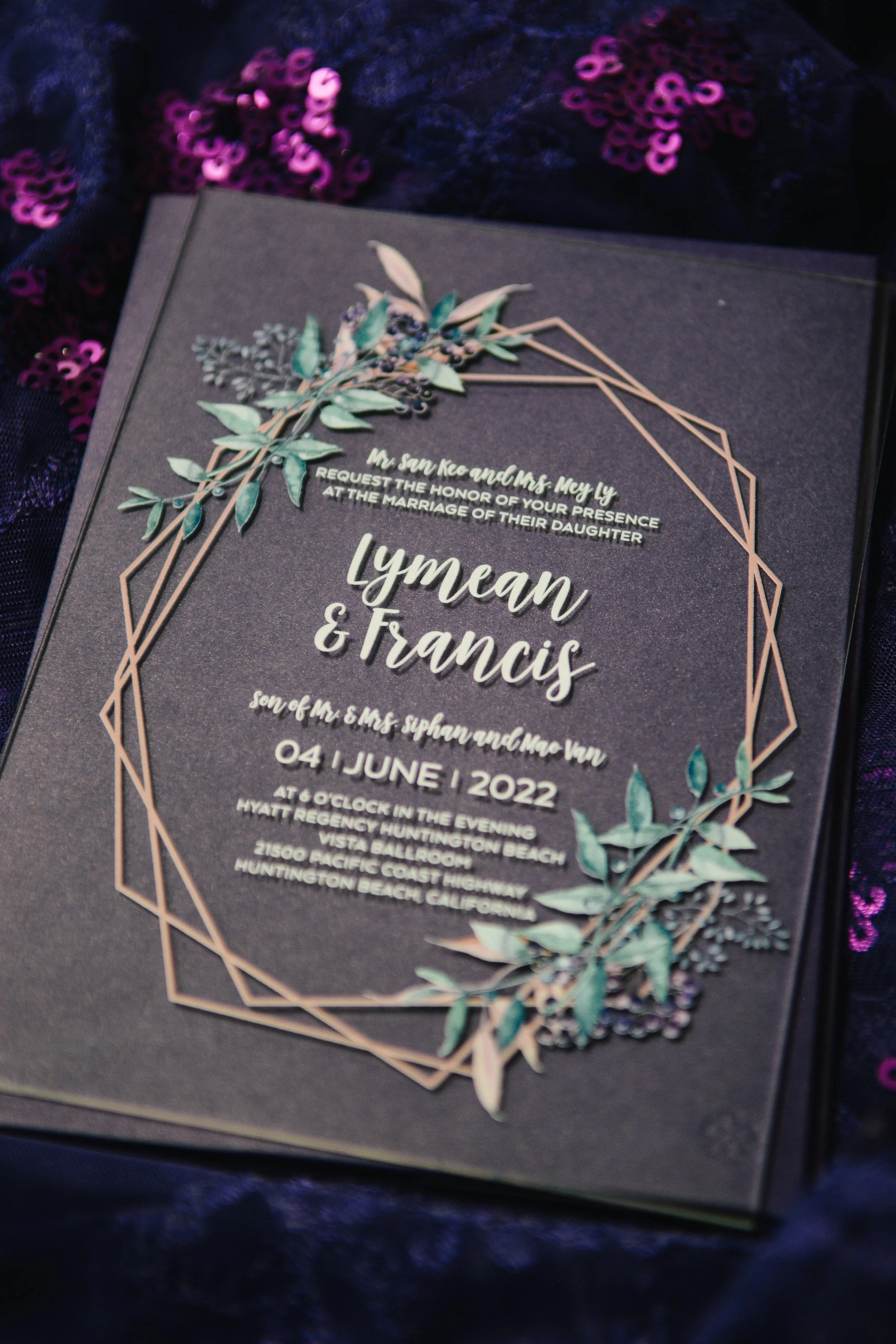 Personalized Acrylic Wedding Invitation