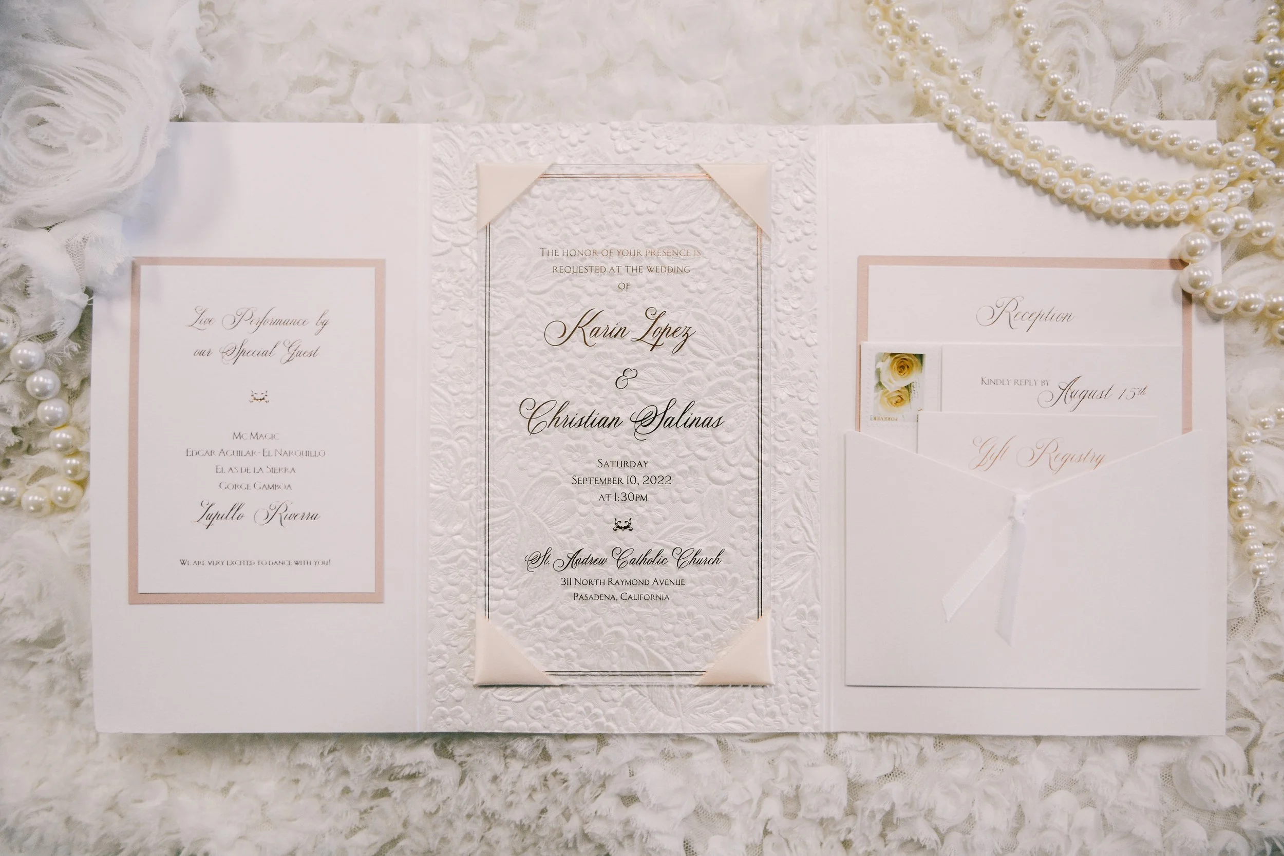 White Elegant Wedding invitation Set