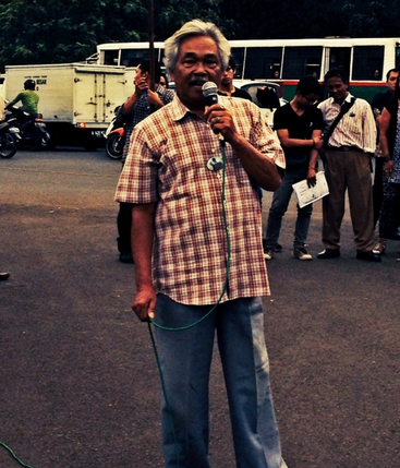 Pak Tomo di Kamisan ke-357 (Photo by Yasmin Purba)