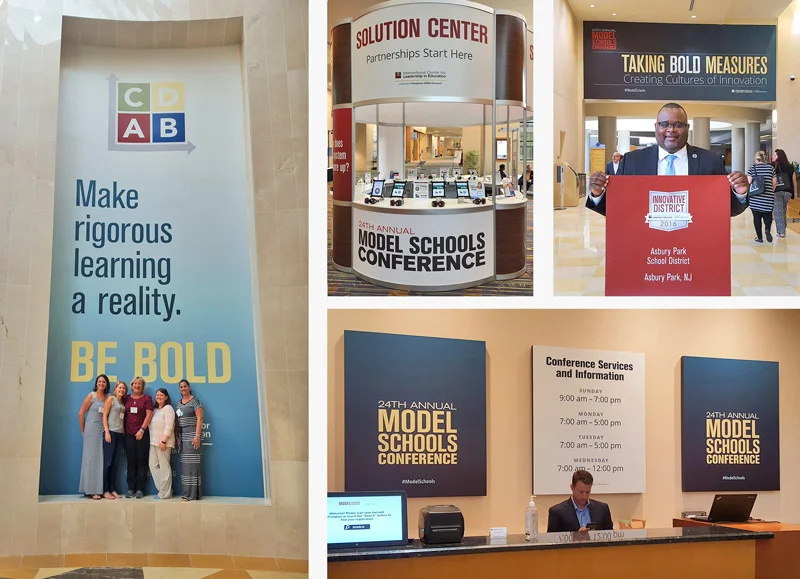 Conference event displays and signage