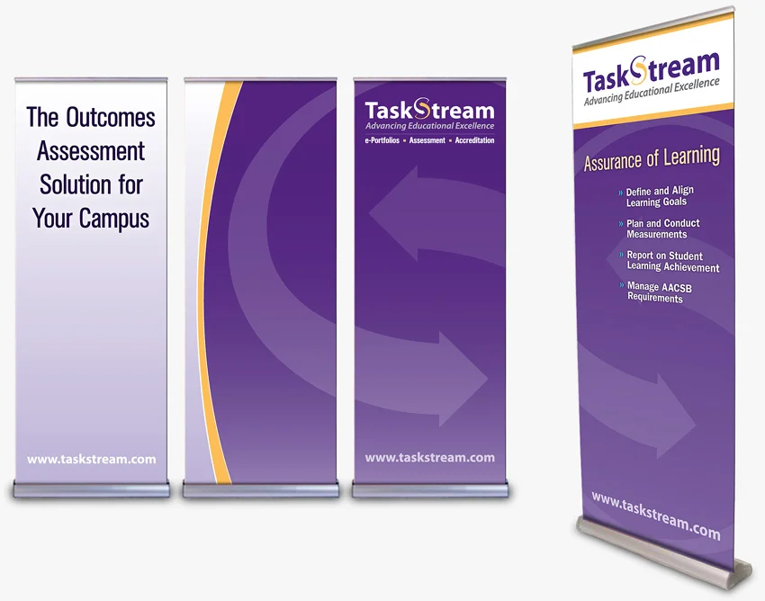 Trade show booth banner stands